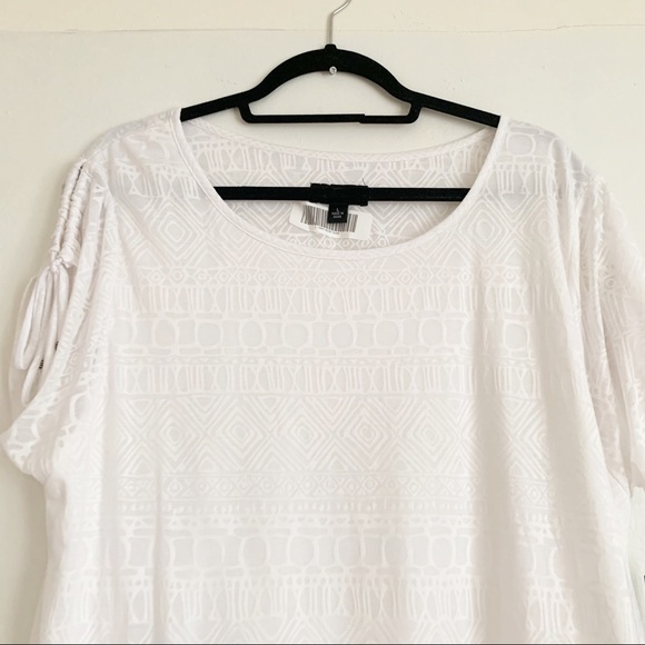 AB Studio Cut Out Tassel Loosefit Top Size Large - Picture 3 of 7